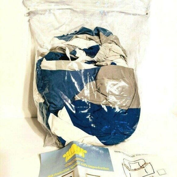 Blue 2 Seater LoveSeat Slipcover Pillowcase - Picture 2 of 4